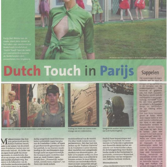 Dutch Touch Paris - Noord Hollands Dagblad - 10 juli 2005